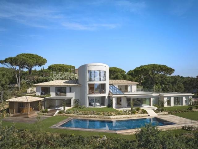 Villa moderne vue mer, à pied de la plage de Pampelonne