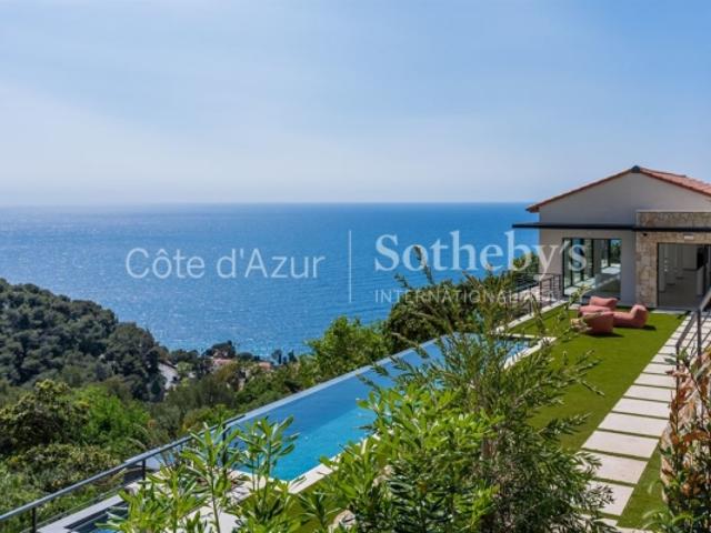 Villa neuve avec vue mer panoramique, quartier du Serret, Roquebrune Cap Martin Monaco