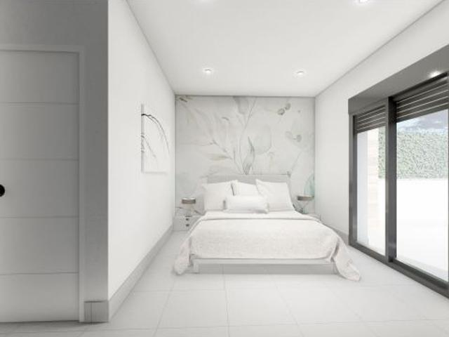 Villa pareada en una planta con solarium y piscina privada a la venta en Roldán Murcia