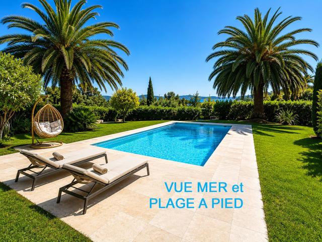 Villa plage à pied avec vue mer 174m² Grimaud