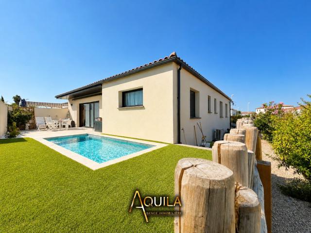 Villa plain pied au calme avec piscine