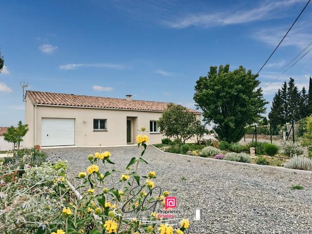 Villa récente 2023 de plain pied, 3 chambres, grand jardin: Hauteurs de Villarzel Cabardès