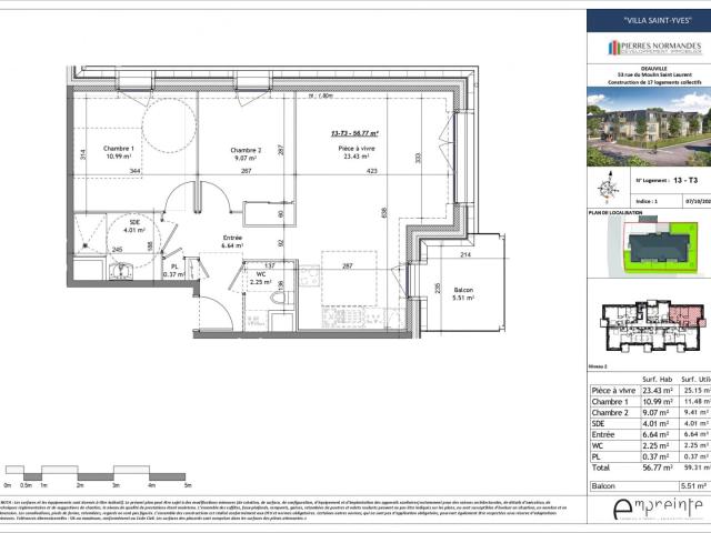 VILLA SAINT YVES À DEAUVILLE BEL APPARTEMENT 3 PIECES No13