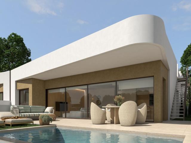 Villa semiadosada de nueva construcción con 3 dormitorios y piscina privada en Dolores, Alicante