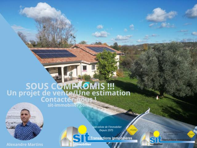 Villa sur demi sous sol avec piscine