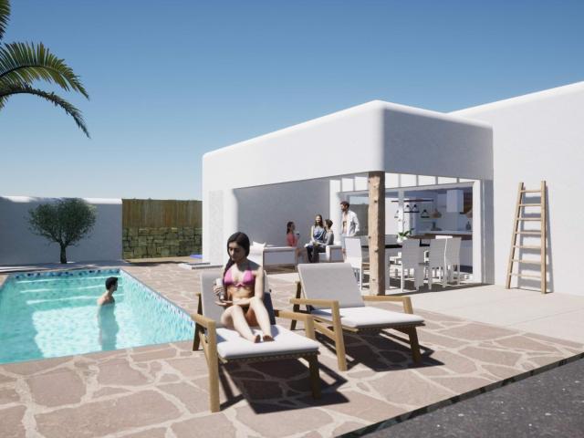 VILLAS DE OBRA NUEVA ESTILO IBIZA EN ALFAZ DEL PI