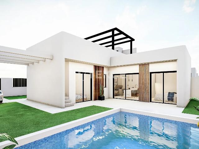 Villas de una planta con piscina y solárium cerca del golf en Roldán