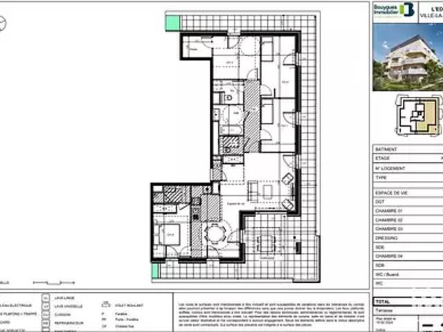 Ville la Grand 74100 Achat / Vente appartement 5 pièces t5 au dernier étage