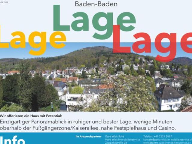 Villenanwesen mit Panoramablick in bester Wohnlage, Blick auf Berg Merkur mit Bergbahn