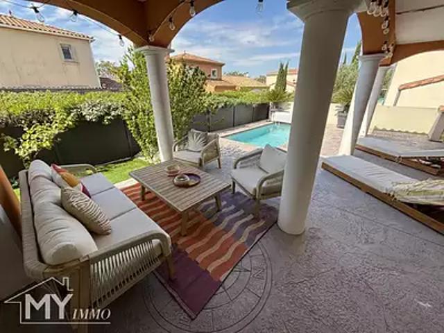 Villeneuve lès Maguelone 34750 Achat / Vente maison 5 pièces t5 au dernier étage piscine