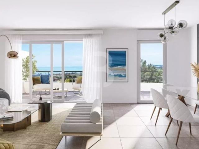 Villeneuve Loubet, 4 pièces Grande Terrasse avec Vue Mer et Piscine