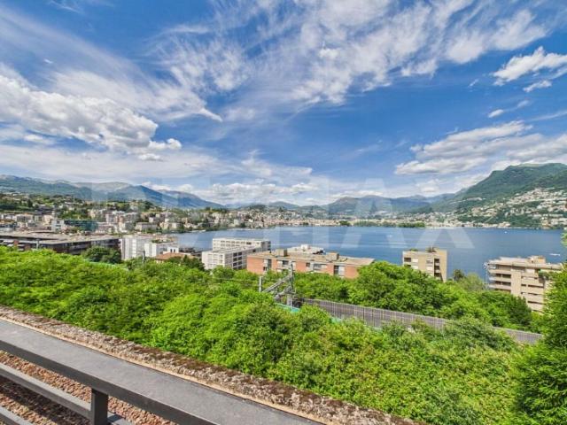 Vista mozzafiato sul golfo di Lugano  elegante appartamento con terrazza