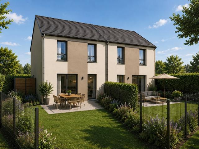 VISITABLE IMMÉDIATEMENT MAISON NEUVE T4 AVEC JARDIN & TERRASSES + 2 PKGS 5 MIN DE LA GARE 4 pièces, 89 m²