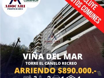 VIÑA DEL MAR RECREO TORRE EL CANELO 4D 3B 1E 1B