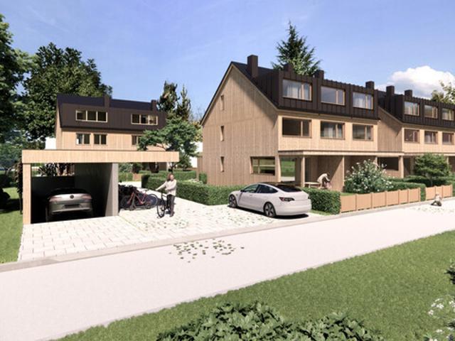 Vollholz Doppelhaus mit großem Garten in Feldkirch Tosters, 5 Zimmer, Terrasse, Studio und Tiefgarage, Baubeginn erfolgt