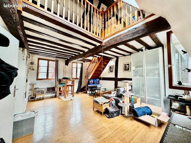 Votre agence de proximité locale DELAITRE IMMOBILIER vous propose ROUEN VIEUX MARCHE Appartement duplex 55 M2 calme et ensoleillé