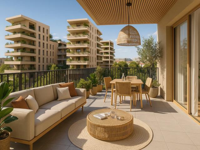 VOTRE NOUVEL ART DE VIVRE COMMENCE ICI: T2 NEUF AVEC LOGGIA GÉANTE 2 pièces, 44 m²