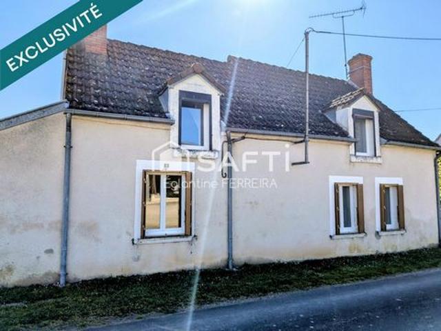VOUILLON, Longère T3 avec jardin et 2 garages