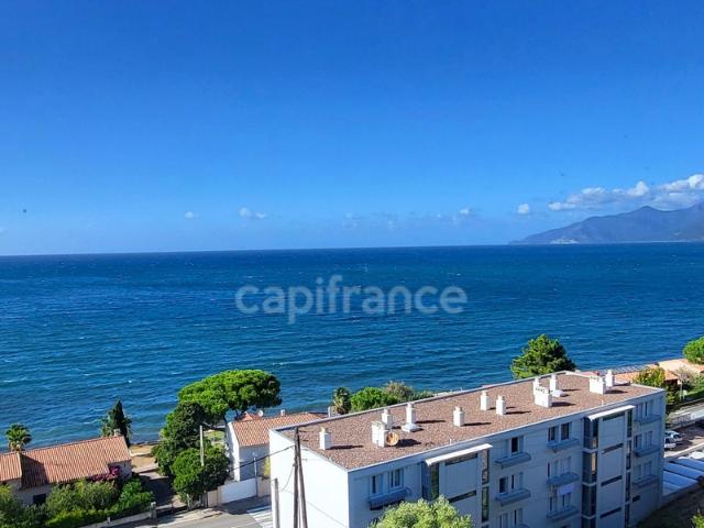 Vue mer panoramique sur le golfe de Saint Florent – Appartement T3 avec loggia, cave et parking