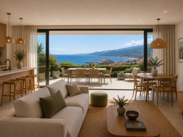VUE MER SUPERBE T3 AVEC GRANDE TERRASSE DANS RÉSIDENCE AVEC PISCINE