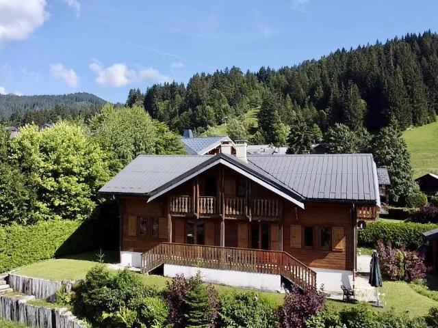 Vue panoramique, à côté des pistes et terrain constructible 212m² Les Gets
