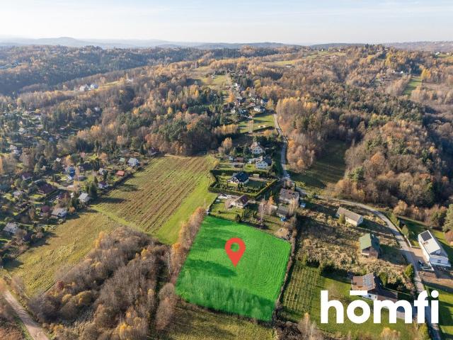 Działka 5199 m² z mediami, Włosań, spokojna okolica