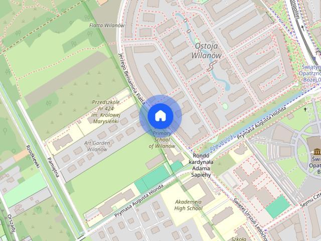 Warszawa Wilanów, ul. Księdza Prymasa Augusta Hlonda