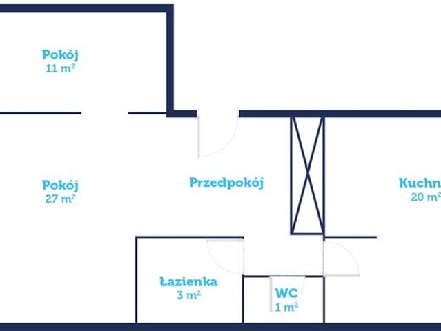 Warszawa, Praga Południe, 62,40 m2