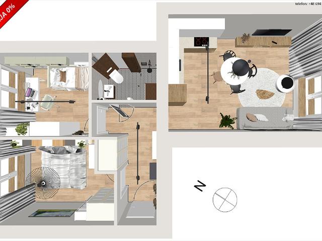 Warszawa, Praga Północ, Jakuba Jasińskiego, 48,82 m2
