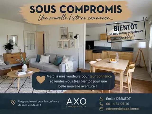 Wattignies 59139 Achat / Vente appartement 3 pièces t3 au dernier étage balcon