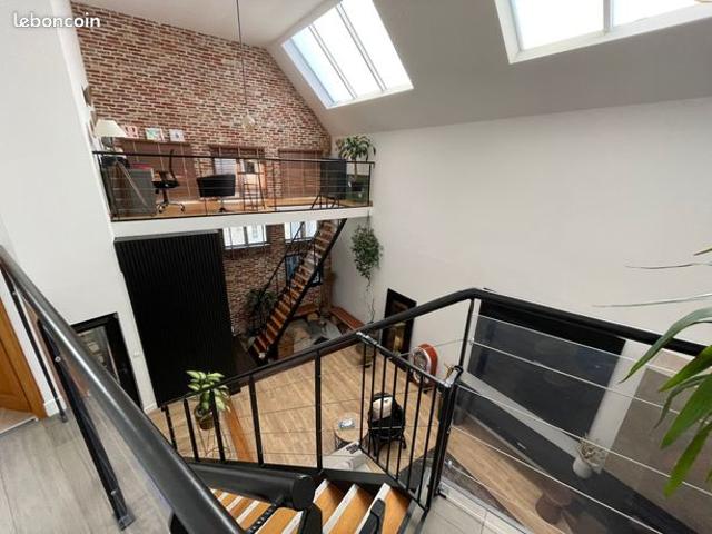 Wattrelos centre ville superbe loft 148m² habitables