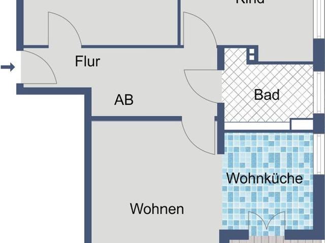 WBS erforderlich Erdgeschosswohnung mit Balkon