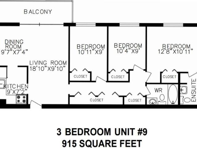 West Park II 3 Bedroom Apartment for Rent at 33 Elmwood St, Kingston, ON K7M 2Y7 Hillendale