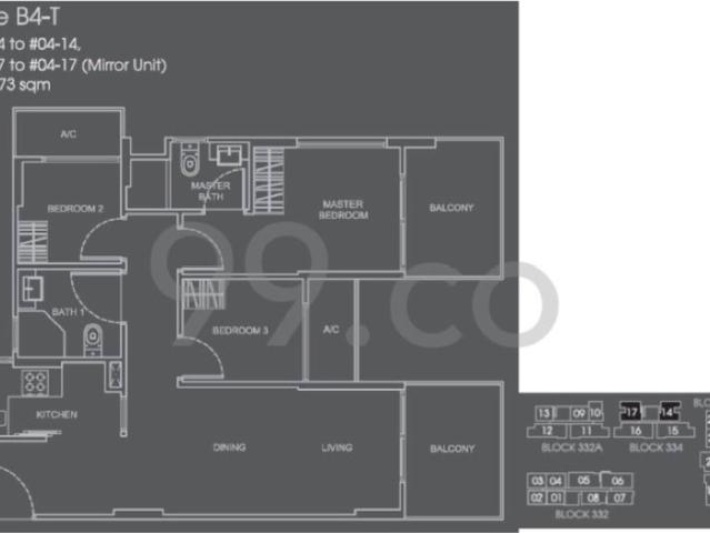 WHITEHAVEN Apartment For Rent, $5,000, 3 Bed 2 Bath 786 sqft $6.36 psf