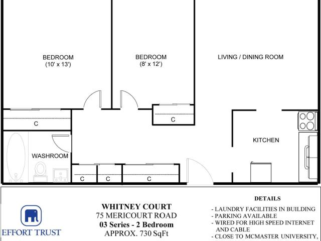 Whitney Court Apartments Apartment 2 Bedroom [object Promise] for Rent