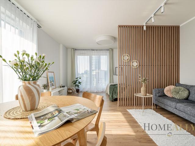 Widok na Warszawę, luksusowe 43m² w Unique Tower