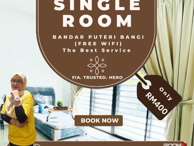 WIFI + INCLUDE UTILITY Bilik Sewa Bangi, Almyra, Bandar Seri Putra, Bandar Puteri Bangi, Agensi Nuklear, KUIS