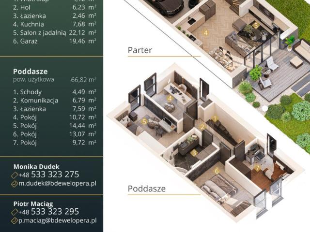 Przestronny dom 109 m² z garażem i dużą działką
