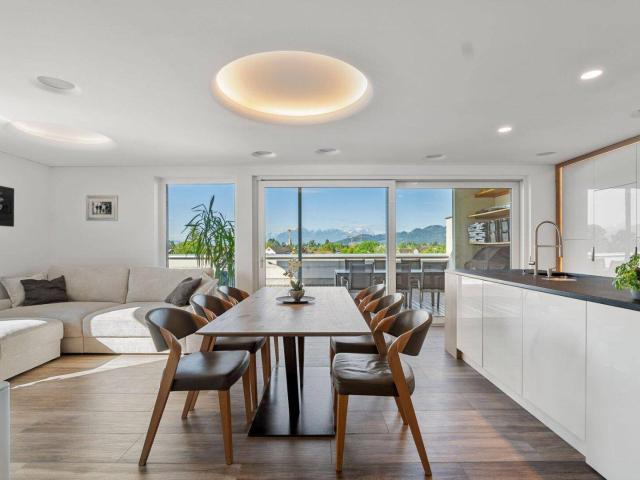 Willkommen über den Dächern von Lustenau Penthouse Wohnung mit rund 91 m² Terrasse und top smarthome Ausstattung