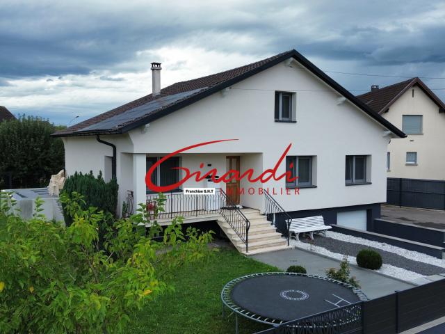 WITTENHEIM, MAISON INDIVIDUELLE de 132,38 m2 SUR 8A70 RÉNOVÉE AVEC 4 CHAMBRES DONT UNE SUITE PARENTALE