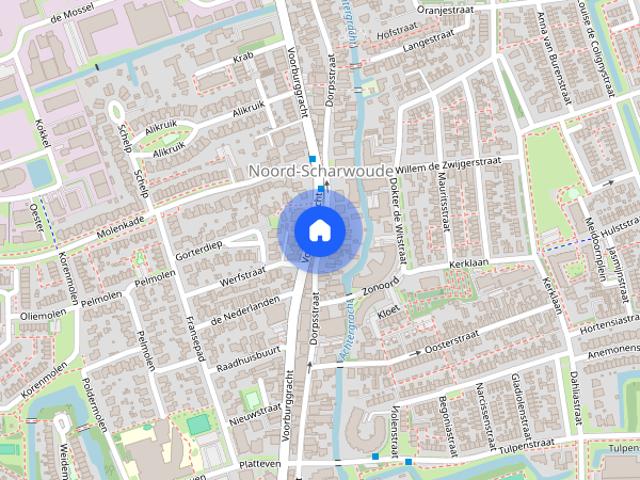 Woning aan de Dorpsstraat te Noord Scharwoude