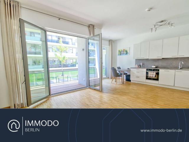 ? Wohnglück Am Mendelssohn Bartholdy Park helle 3 Zi Neubau Wohnung mit Balkon & Privat Garten