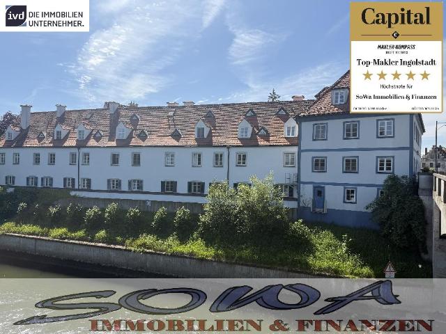 Wohnen auf der Insel! Hochwertgige 3 Zimmer Wohnung mit Balkon mit Blick auf das Schloss in einer beliebten Lage in der Stadtmitte in Neuburg Ein Objekt von Ihrem Immobilienpartner SOWA Immobilien und Finanzen