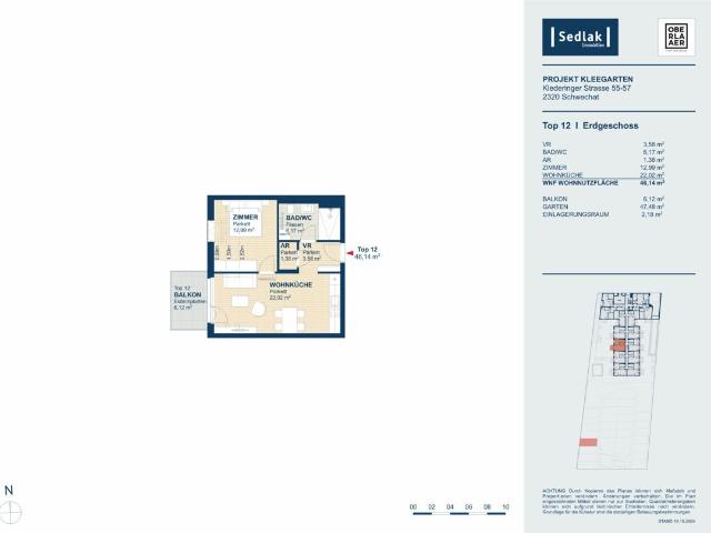 Wohnen im Kleegarten_gut geschnittene 2 Zimmer Wohnung mit Balkon_Top 12_PROVISIONSFREI!