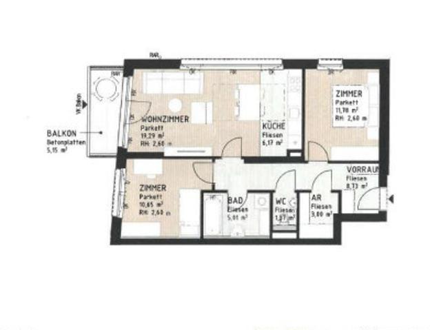 Wohnen in bester Lage! PROVISONSFREI für den Käufer 3 Zimmer Wohnung mit Balkon, inkl. TG Platz