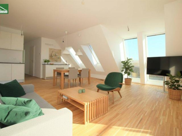 Wohnen in Grünruhelage von Süßenbrunn Moderne Wohnung mit privater Dachterrasse! S Bahn S1 in Gehweite! Luftwärmepumpe !