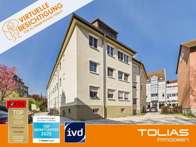 Wohnen in Esslingen: Zentrumsnahe 4 Zimmer Wohnung für Paare, Familien und Anleger inkl. Stellplatz