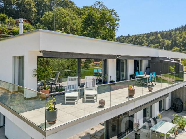 Wohnen mit Aussicht stilvolle Terrassenwohnung in Plasselb