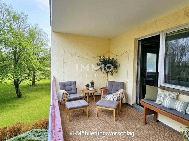 Wohnen mit Parkblick und doch zentral: Große, charmante 3 Zimmer Wohnung in Bad Vöslau