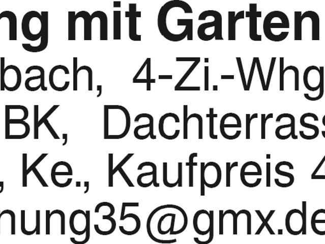 Wohnung mit Garten